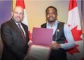 A Haitian student recognized in the Future Leaders program in Canada