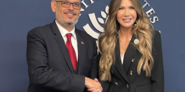 Meeting between Alix Didier Fils-Aimé and Kristi Noem on security and electoral process