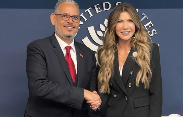 Meeting between Alix Didier Fils-Aimé and Kristi Noem on security and electoral process