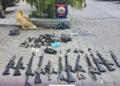 Haitian National Police seize weapons and tactical gear during anti-gang raid in Bel-Air