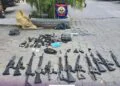 Haitian National Police seize weapons and tactical gear during anti-gang raid in Bel-Air