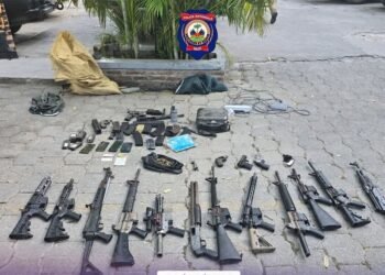 Haitian National Police seize weapons and tactical gear during anti-gang raid in Bel-Air