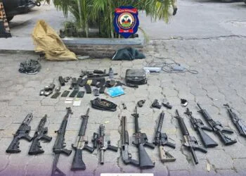 Haitian National Police seize weapons and tactical gear during anti-gang raid in Bel-Air