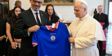 Prime Minister Alix Didier Fils-Aimé received by Pope Leo XIV at the Vatican